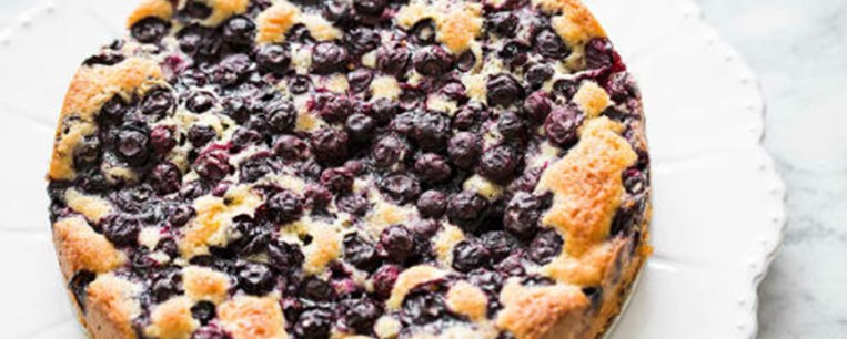 Kέικ με λεμόνι και μύρτιλα (blueberries)