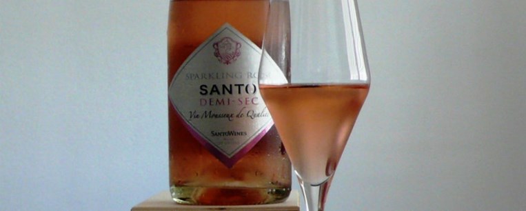 Santo wine sparkling ροζέ 